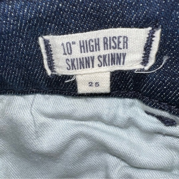 Madewell 10” High Riser Dark Wash Skinny Skinny Jeans Sz 25 - Picture 6 of 13